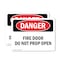 Signmission Fire Door Do Not Prop Open Danger Sign, Vinyl Decal, 10in W x 7in L, 2PK OS-2PACK-DS-D-710-L-2147 - alternate 1